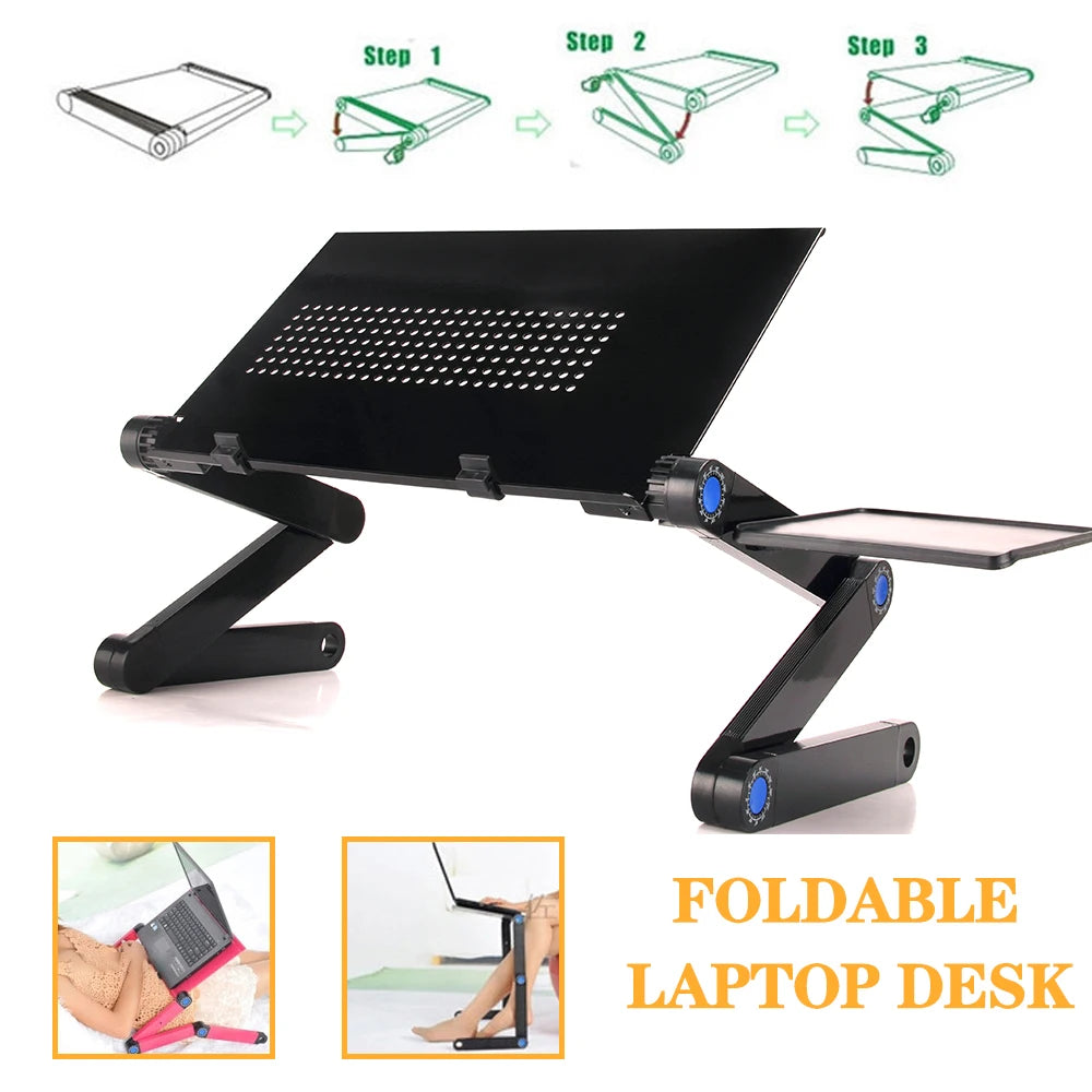 Computer stand, foldable and portable
