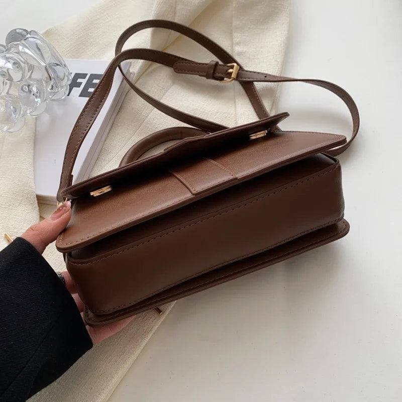 Women's PU Leather Shoulder Bag - Elegant Crossbody Bag