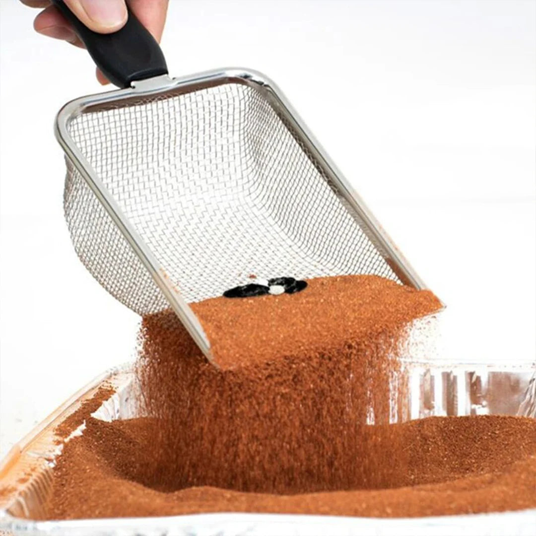 Cat litter scoop, micro-porous, rust-resistant