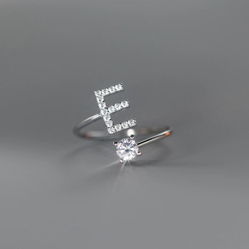 Soft ring for women, letter ring