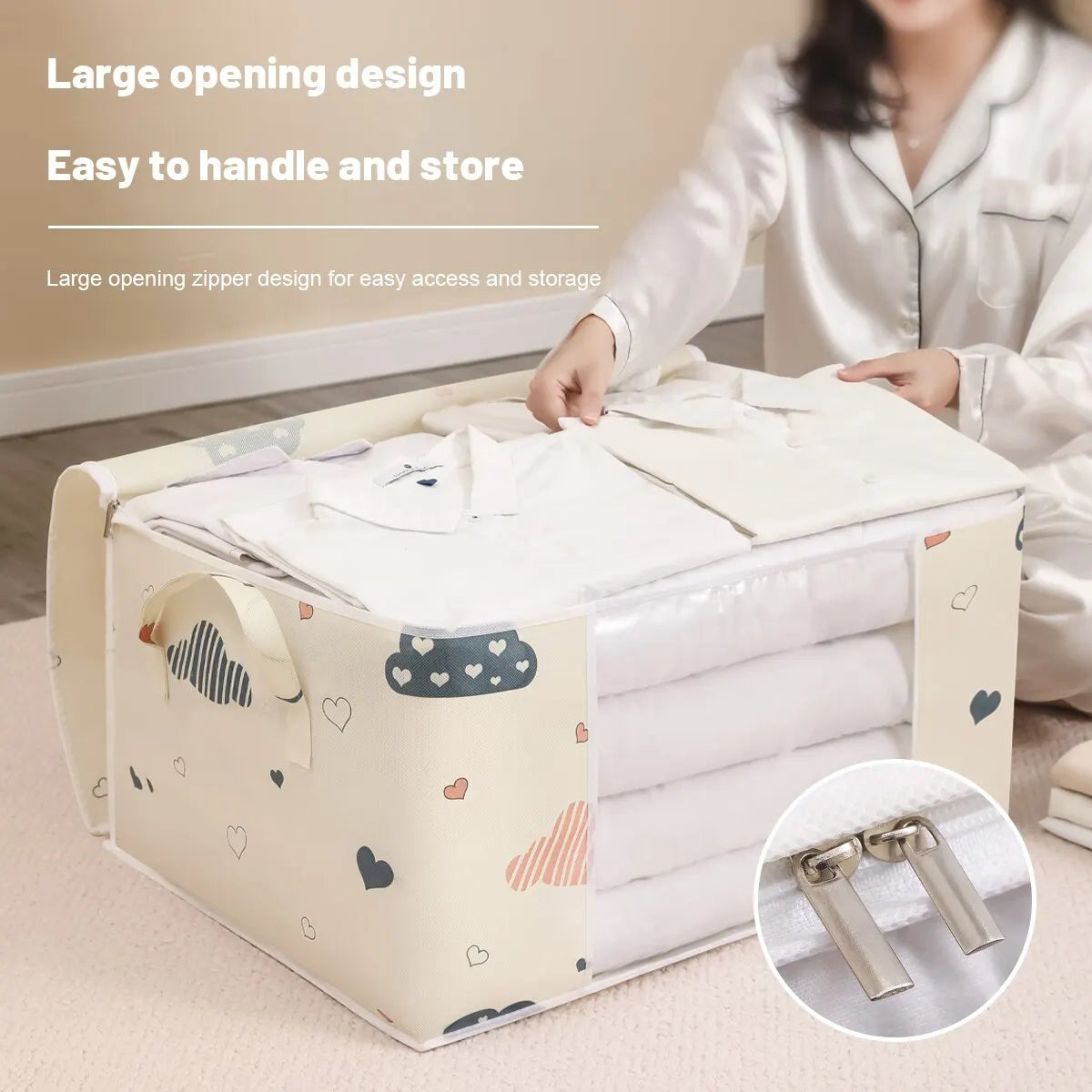 Large bag for organizing clothes