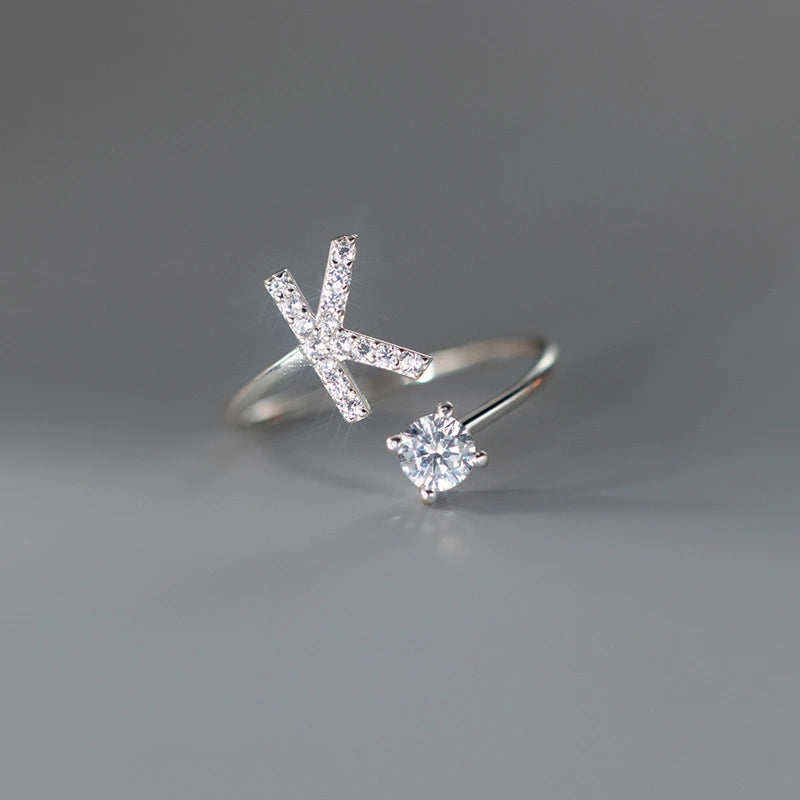 Soft ring for women, letter ring