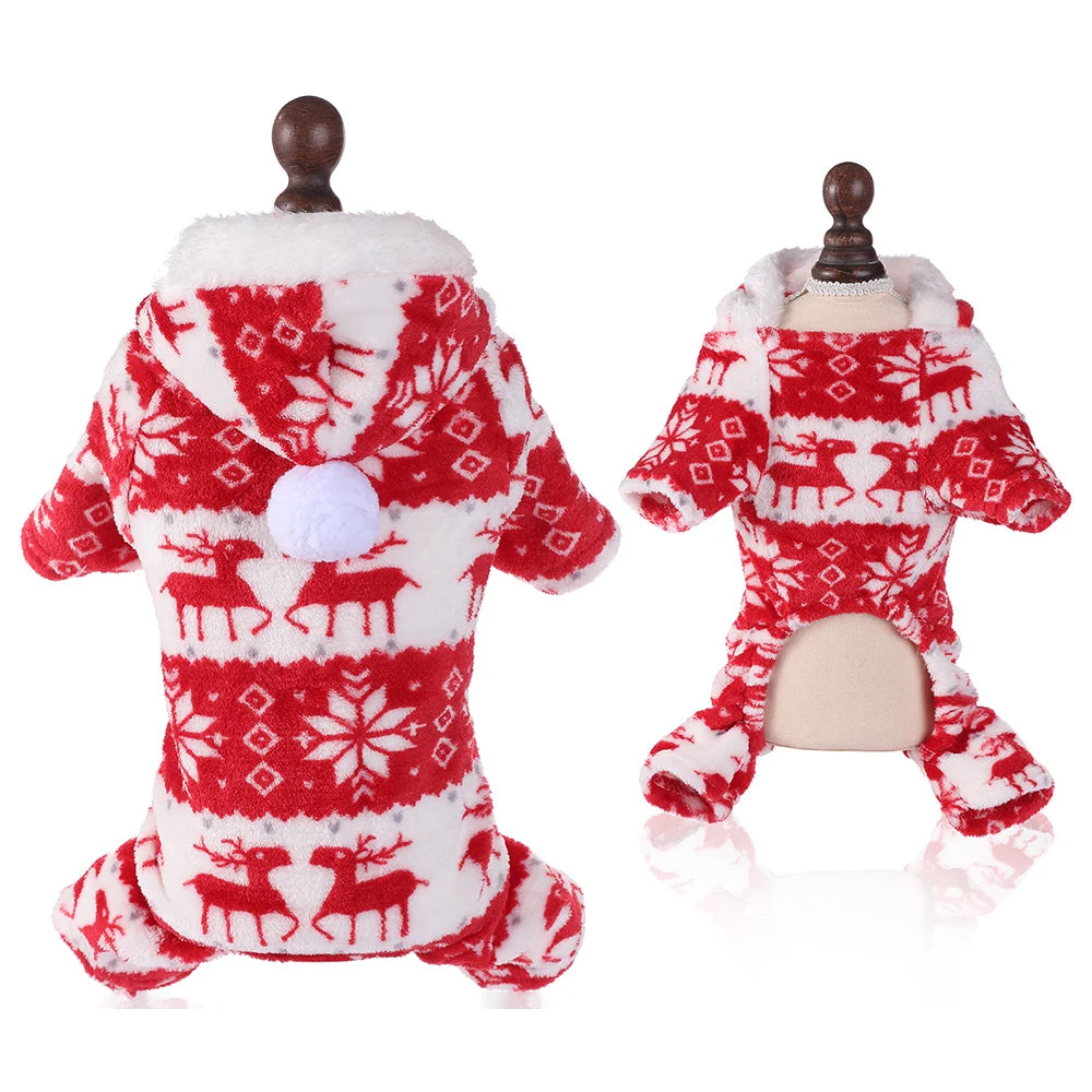 Warm dog pajamas, for winter