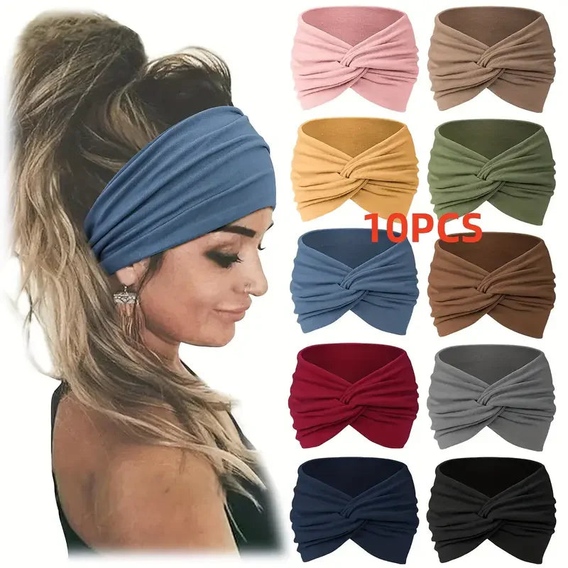 10pcs Soft Headbands for Women