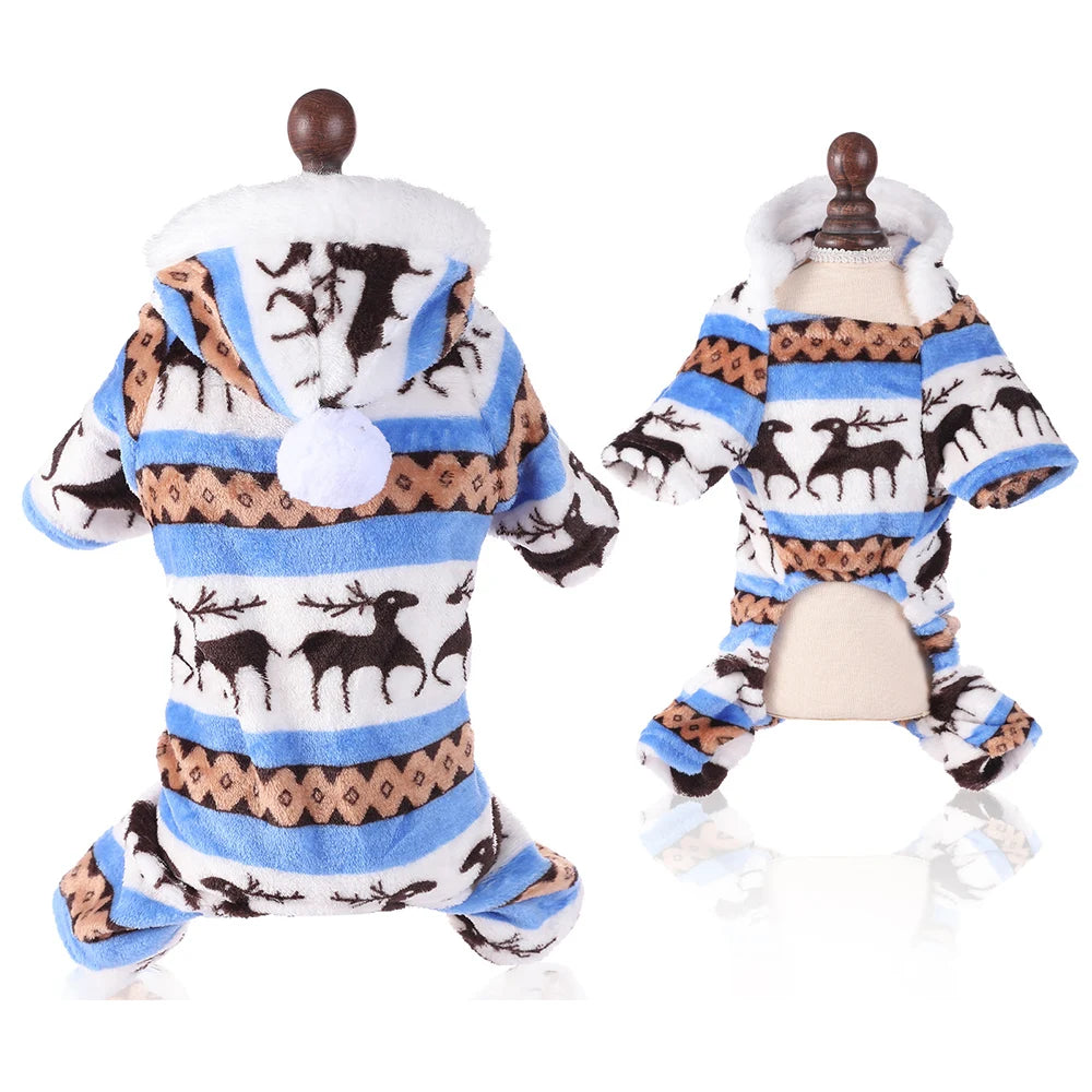 Warm dog pajamas, for winter