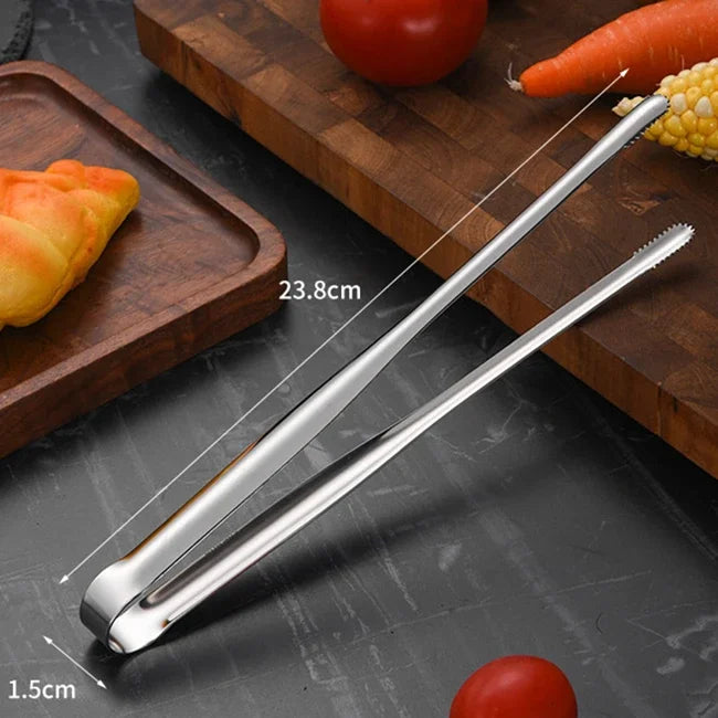 Stainless steel grill tongs