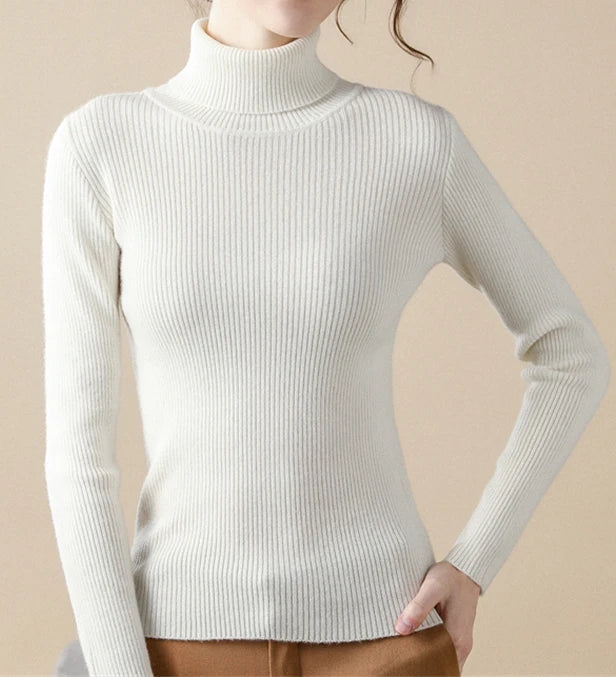 Autumn Women's Turtleneck Cashmere Sweater