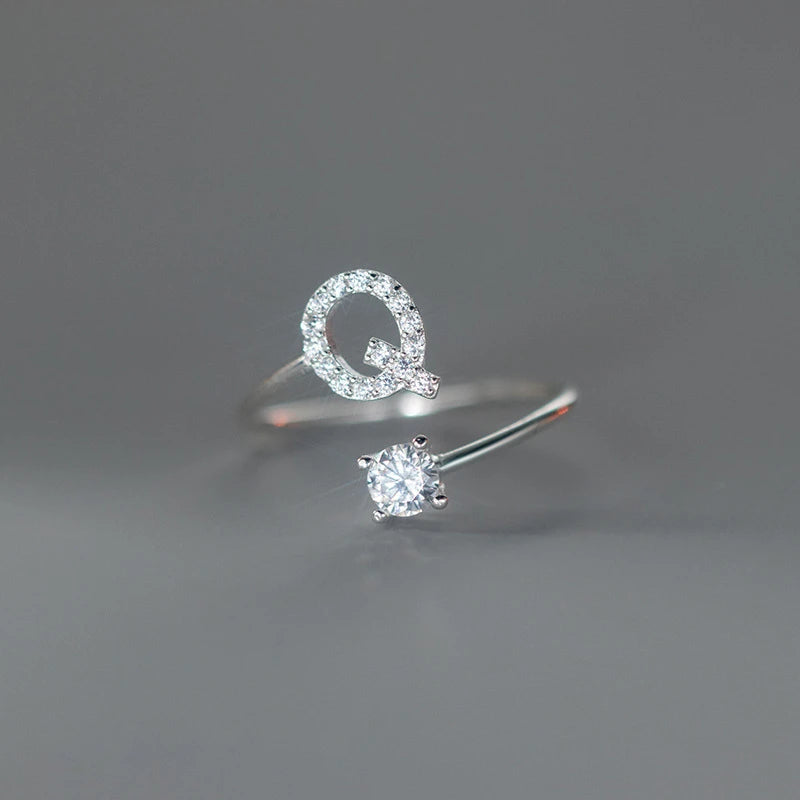 Soft ring for women, letter ring