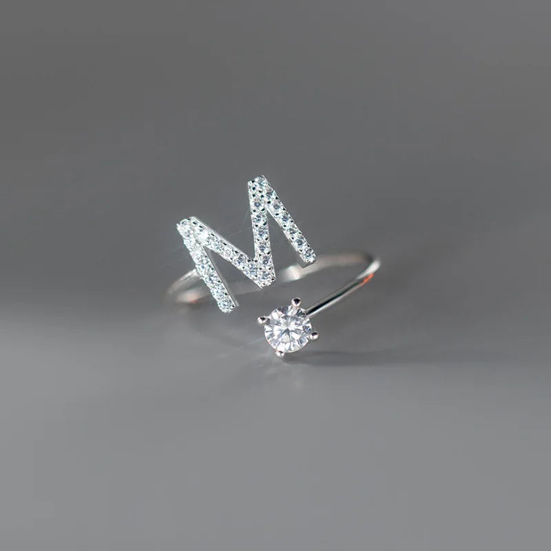 Soft ring for women, letter ring