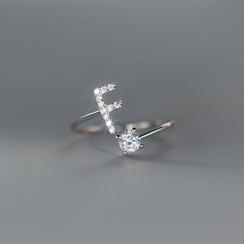 Soft ring for women, letter ring