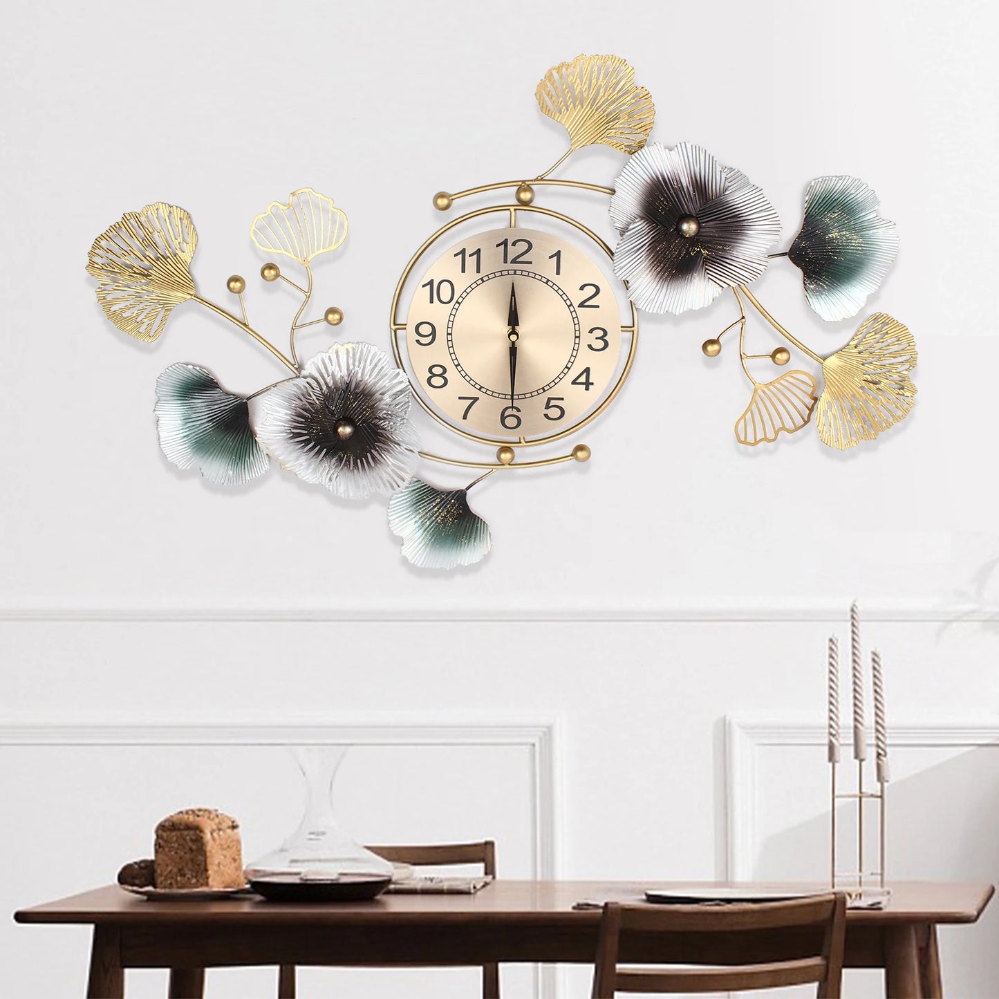 Wall clock with distinctive decoration