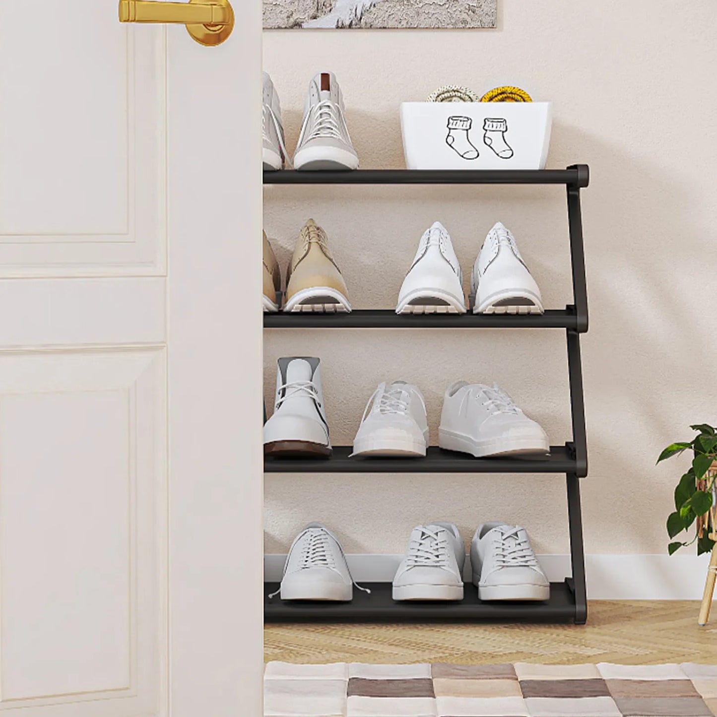 Simple Dustproof Cloth Shoe Rack Space Saving