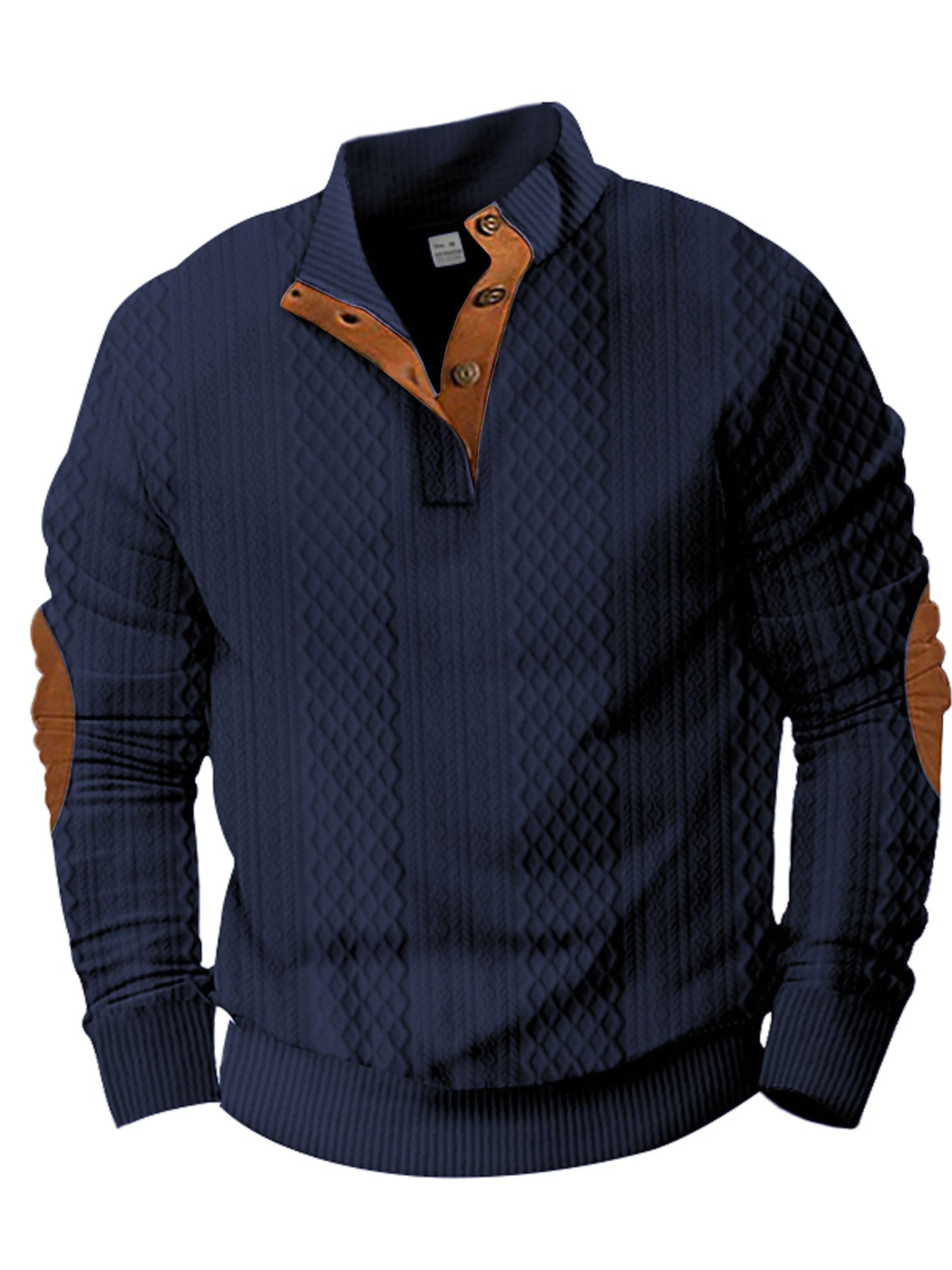 Casual warm, knitted, button-down jacket