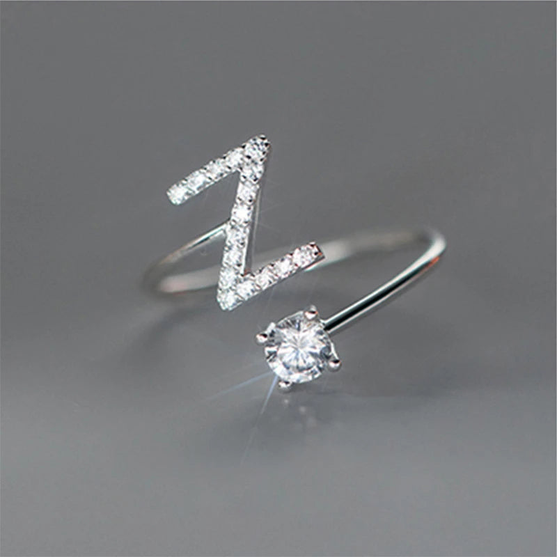 Soft ring for women, letter ring