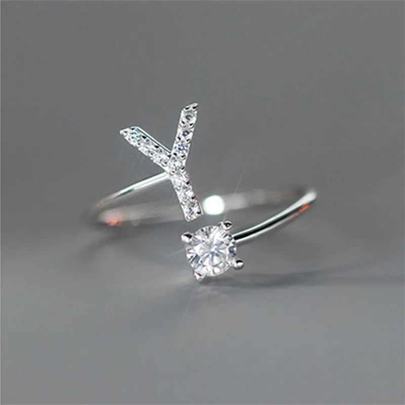 Soft ring for women, letter ring