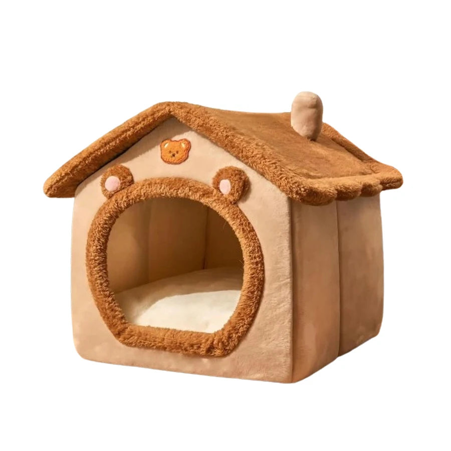 Foldable pet house, removable and washable