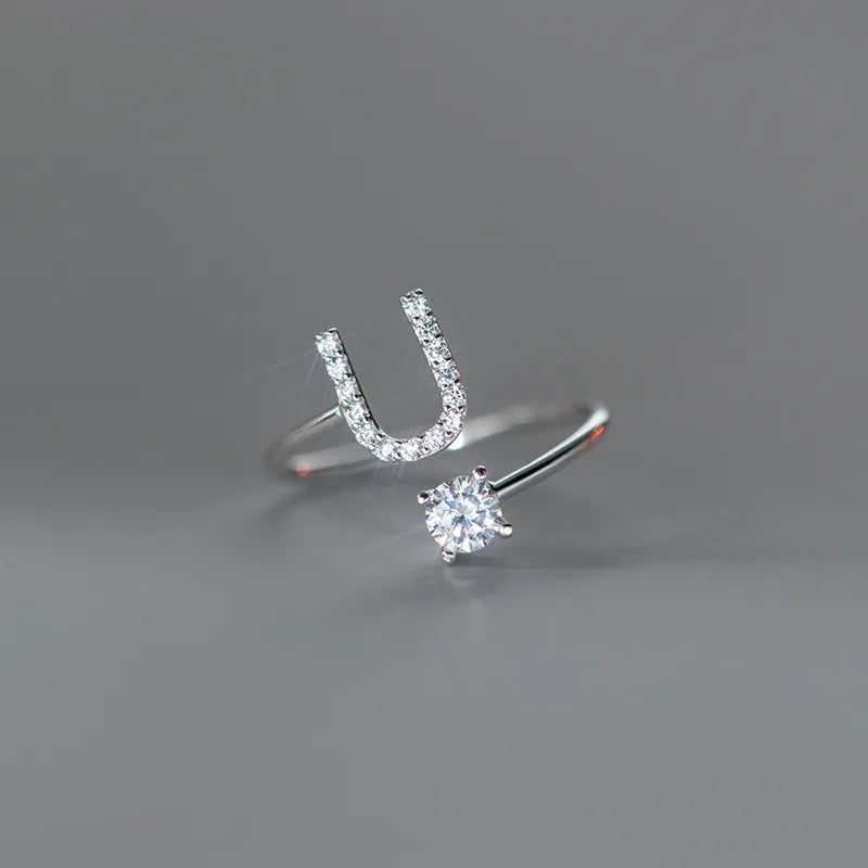 Soft ring for women, letter ring