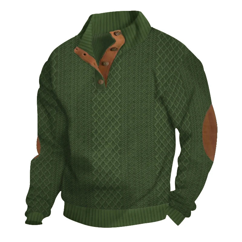 Casual warm, knitted, button-down jacket