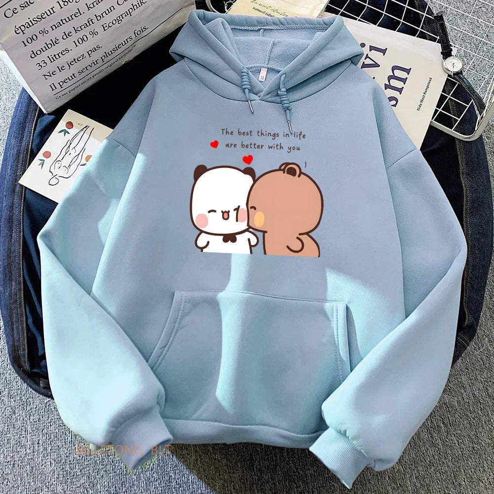 Men's and Women's Panda Sweatshirt, Long Sleeve Warm