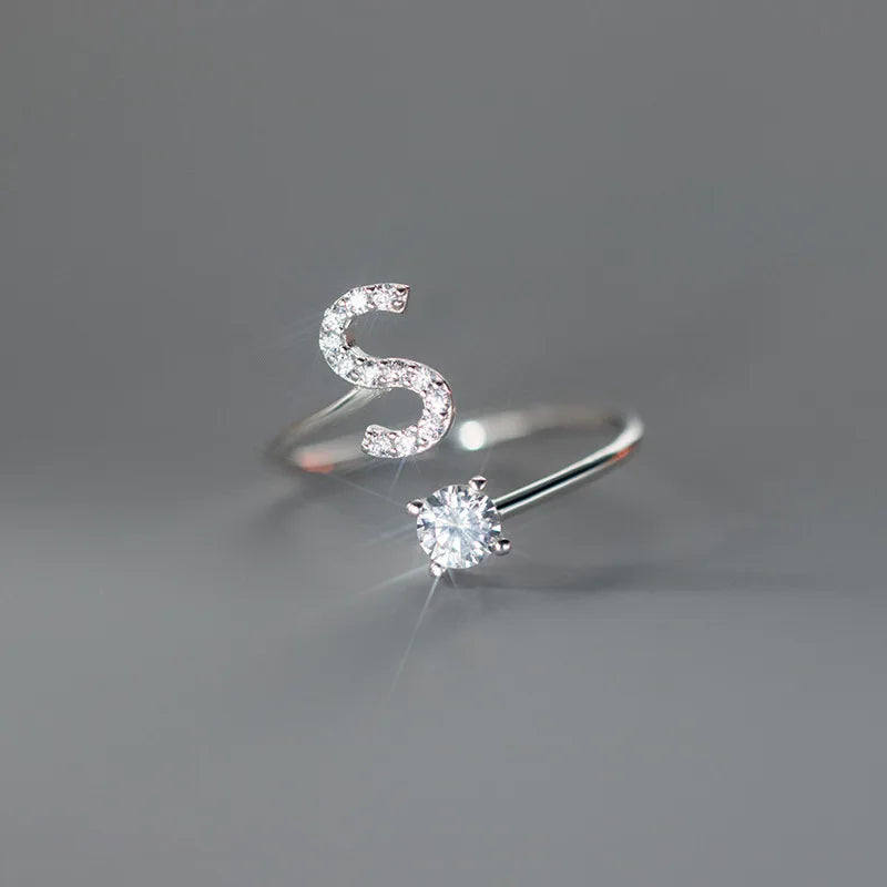 Soft ring for women, letter ring