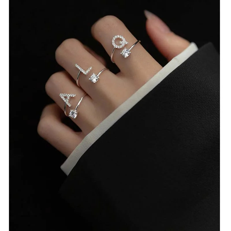 Soft ring for women, letter ring