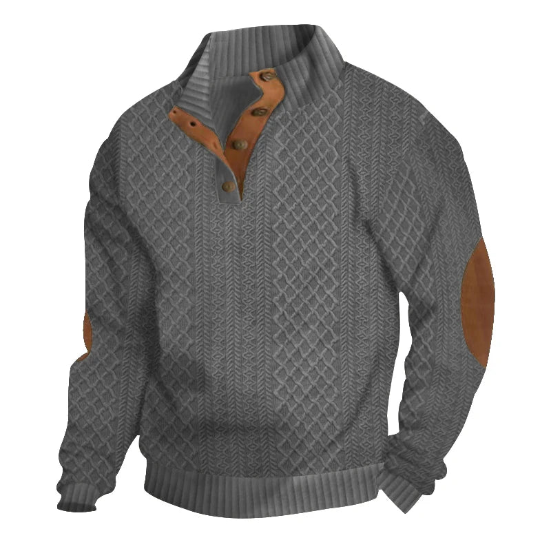 Casual warm, knitted, button-down jacket