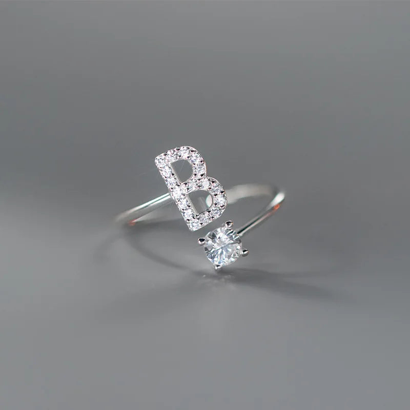 Soft ring for women, letter ring
