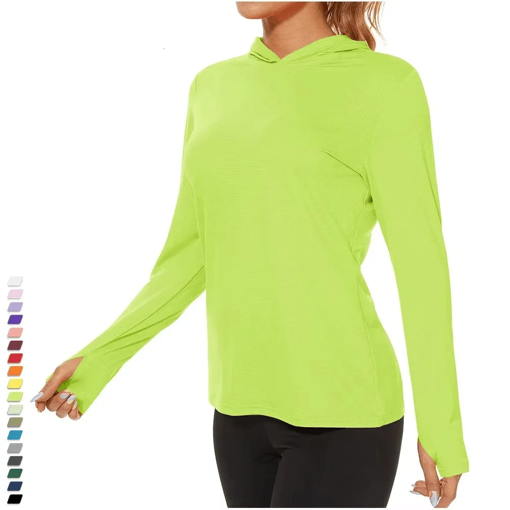 Long Sleeve Sports T-Shirt with Hood