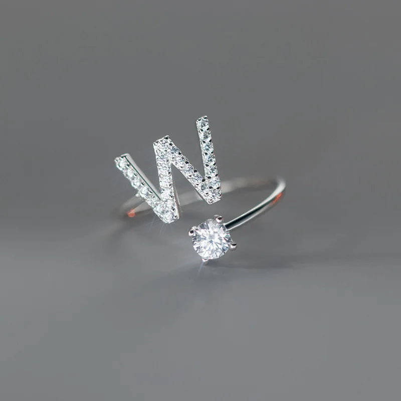 Soft ring for women, letter ring