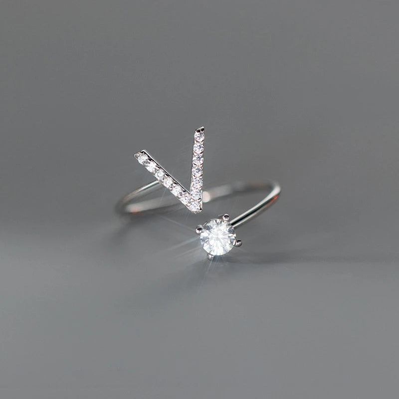 Soft ring for women, letter ring