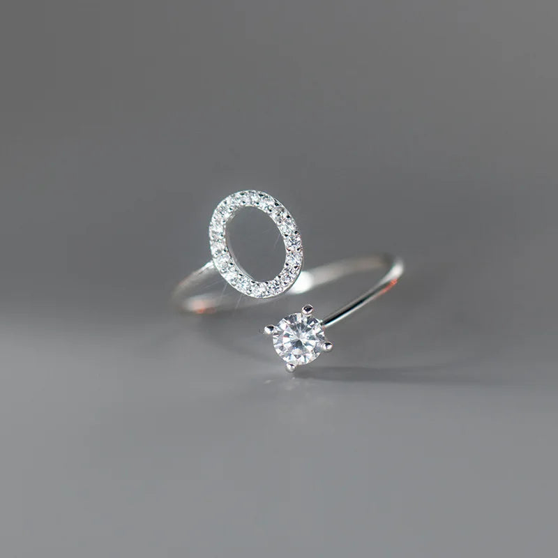 Soft ring for women, letter ring