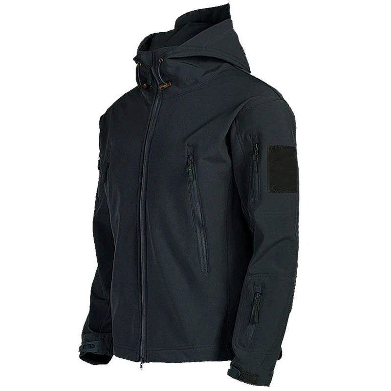 Men's Soft Shark Skin Military Jackets, Windproof and Water Resistant Tactical Jackets