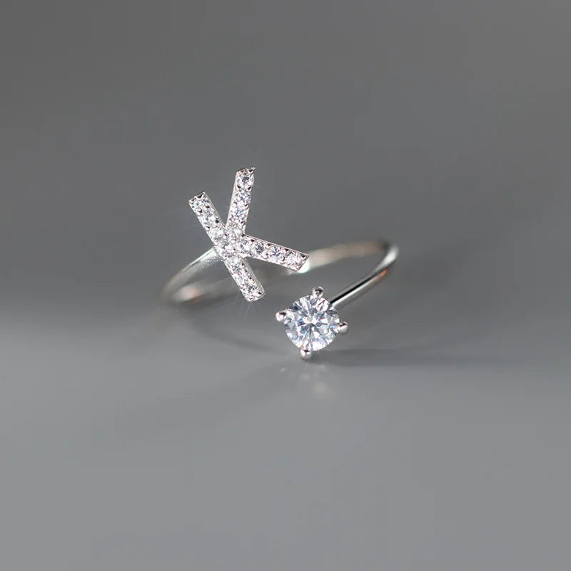 Soft ring for women, letter ring