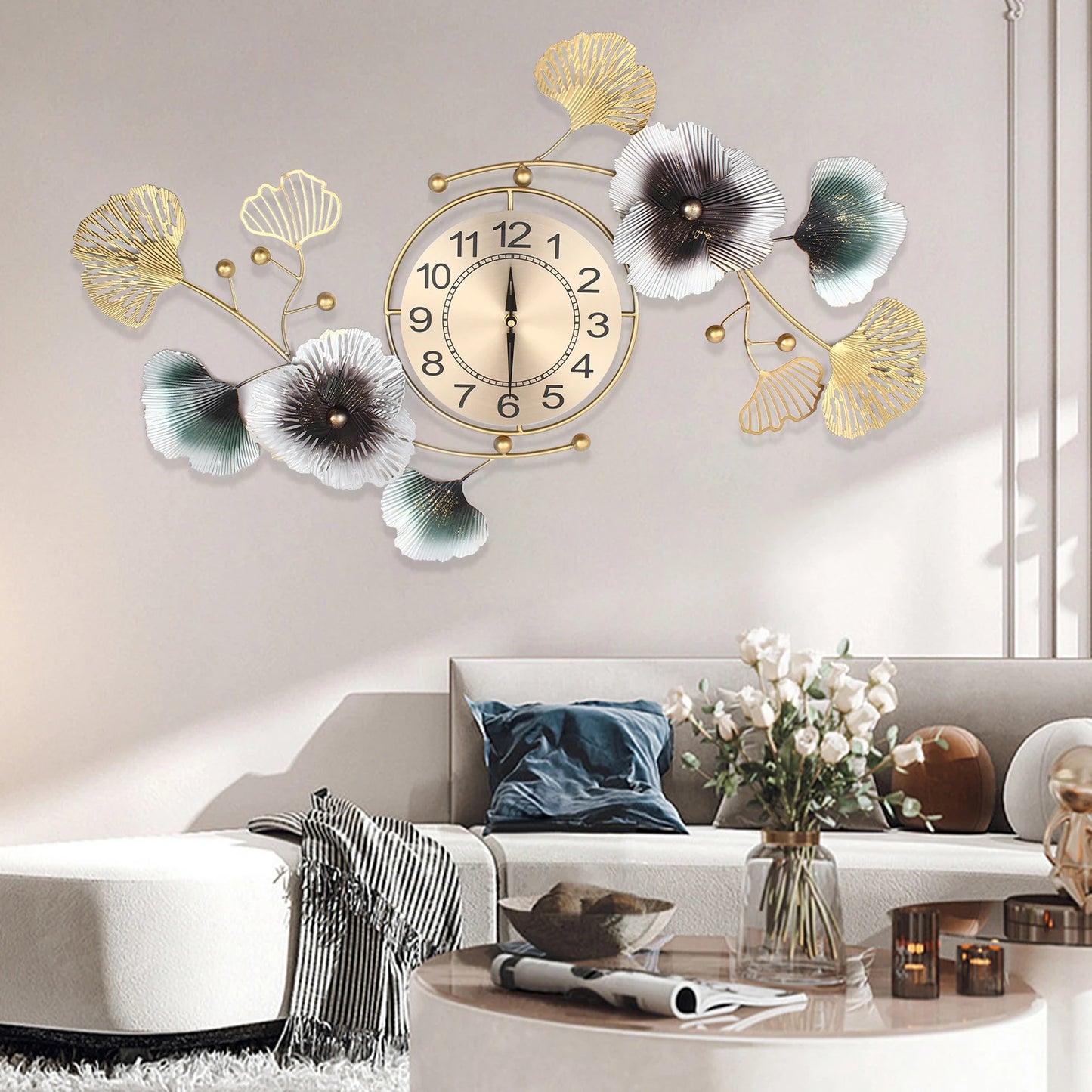 Wall clock with distinctive decoration