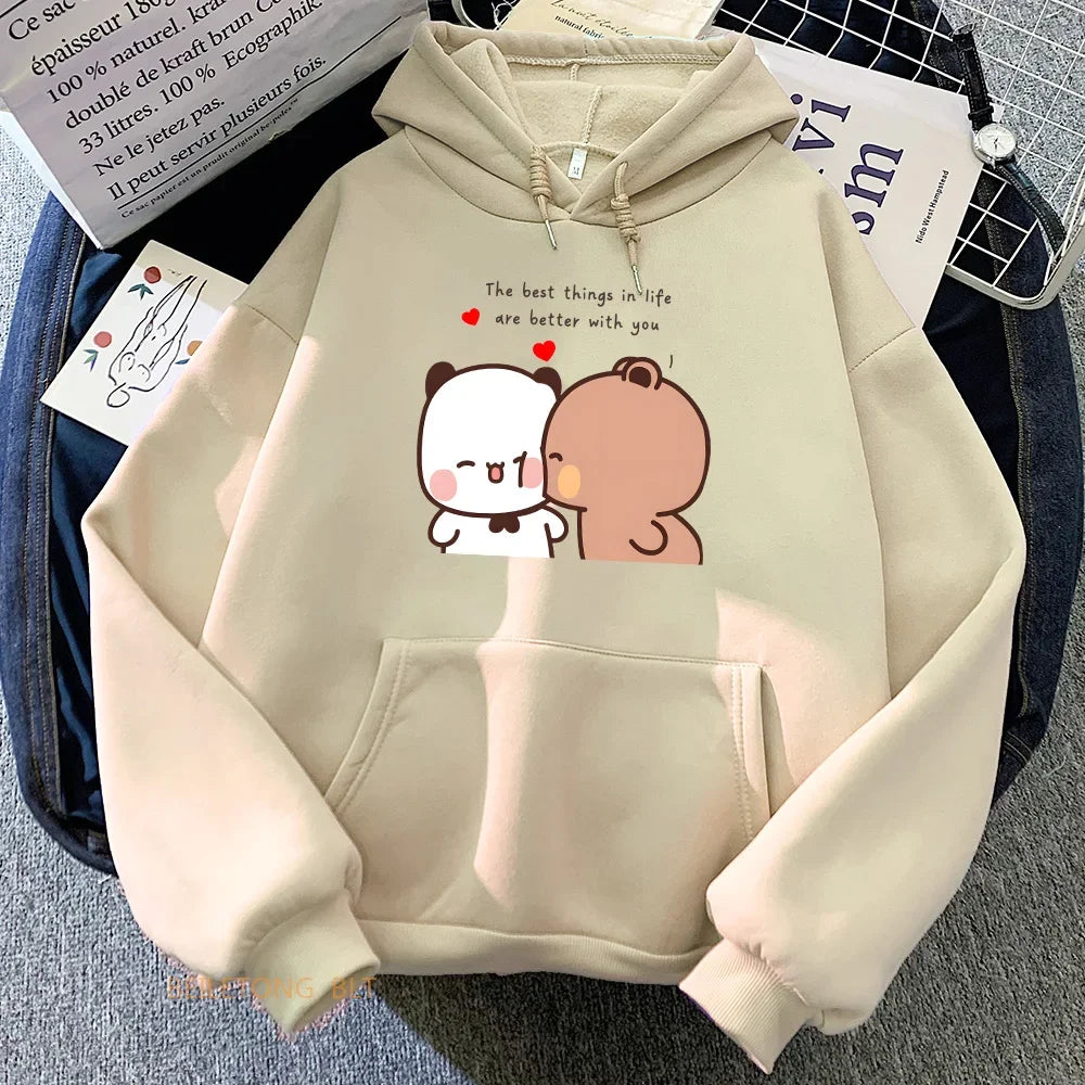 Men's and Women's Panda Sweatshirt, Long Sleeve Warm