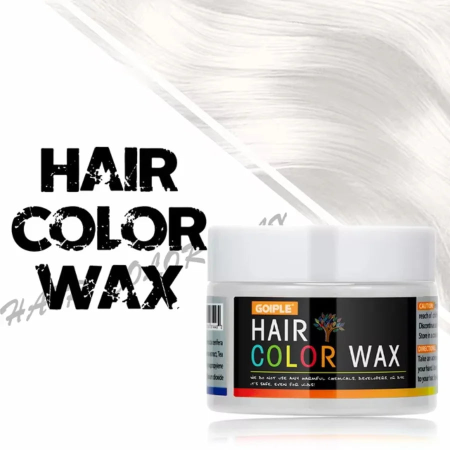 GOIPLE DIY Hairs Dyed Mud Hair Colour Wax Easy To Wash Long Lasting Dye for Eyebrow Beards Coloring Temporary Hair Colour Cream
