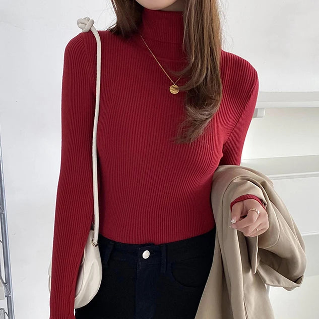 Autumn Women's Turtleneck Cashmere Sweater