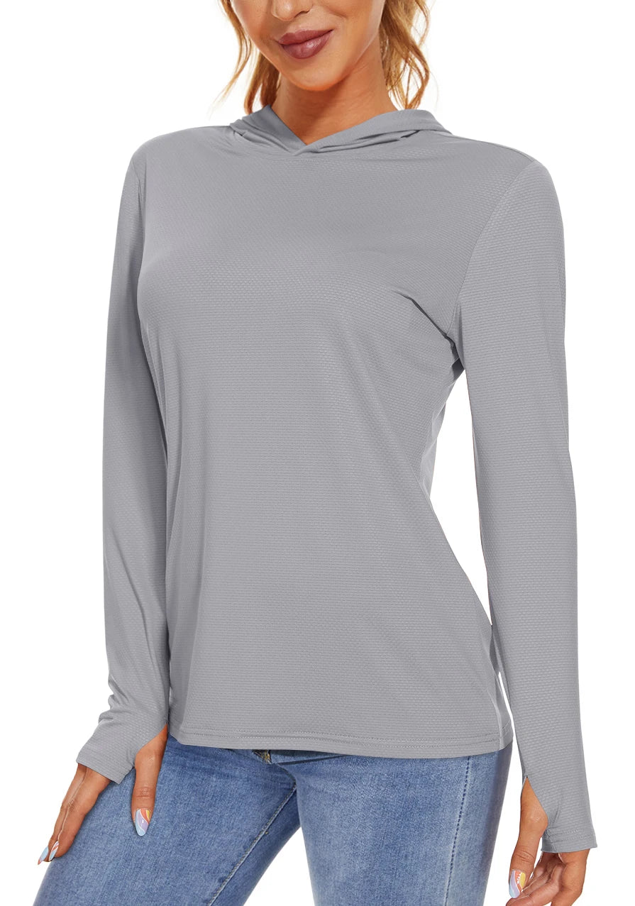 Long Sleeve Sports T-Shirt with Hood