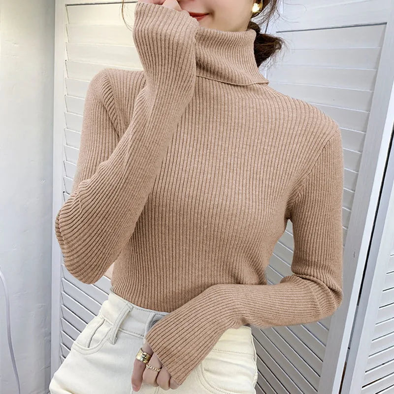 Autumn Women's Turtleneck Cashmere Sweater