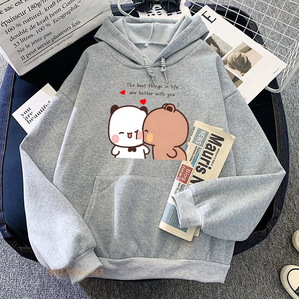 Men's and Women's Panda Sweatshirt, Long Sleeve Warm