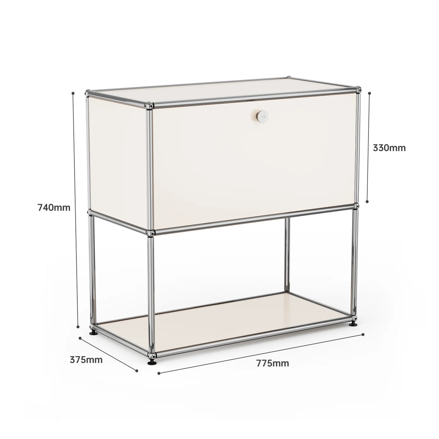 Living room side cabinet, stainless steel metal panel