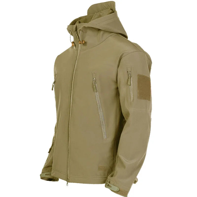 Men's Soft Shark Skin Military Jackets, Windproof and Water Resistant Tactical Jackets