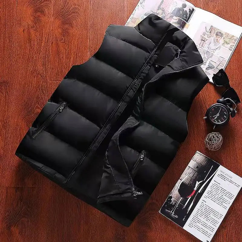 Men's Casual Warm Waterproof Sleeveless Jacket