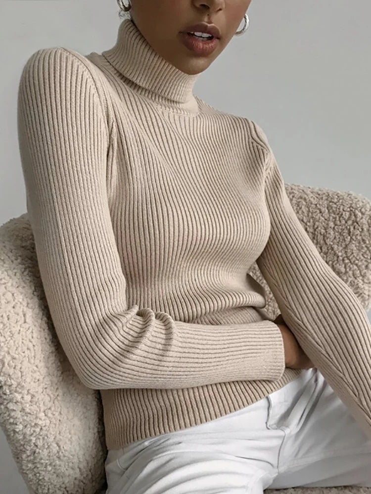 Autumn Women's Turtleneck Cashmere Sweater