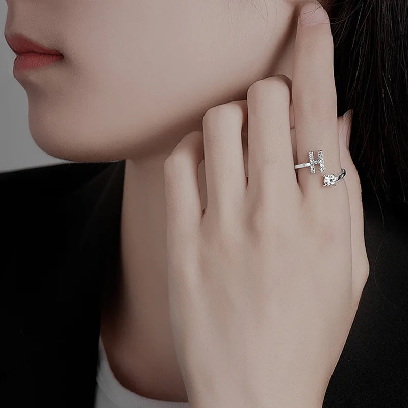 Soft ring for women, letter ring