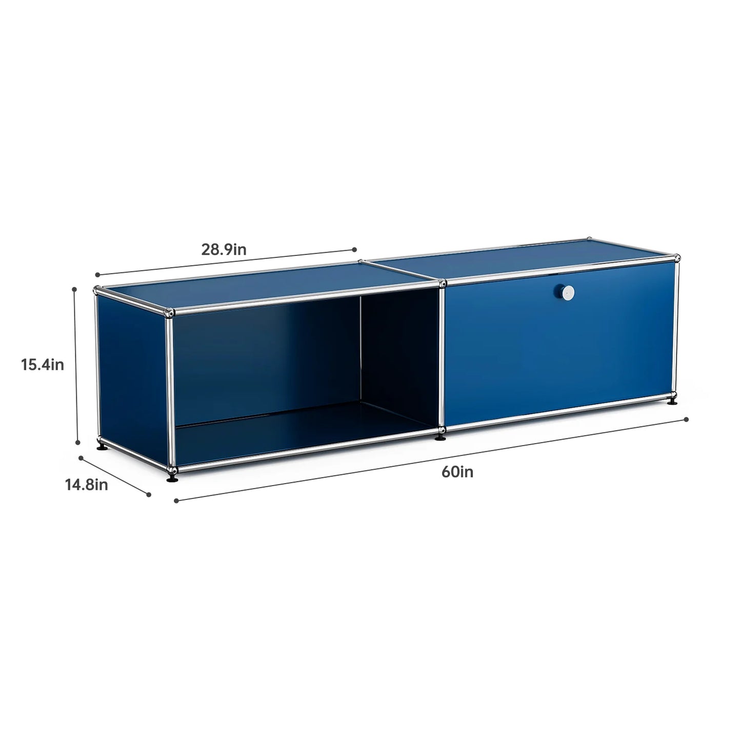 Living room side cabinet, stainless steel metal panel