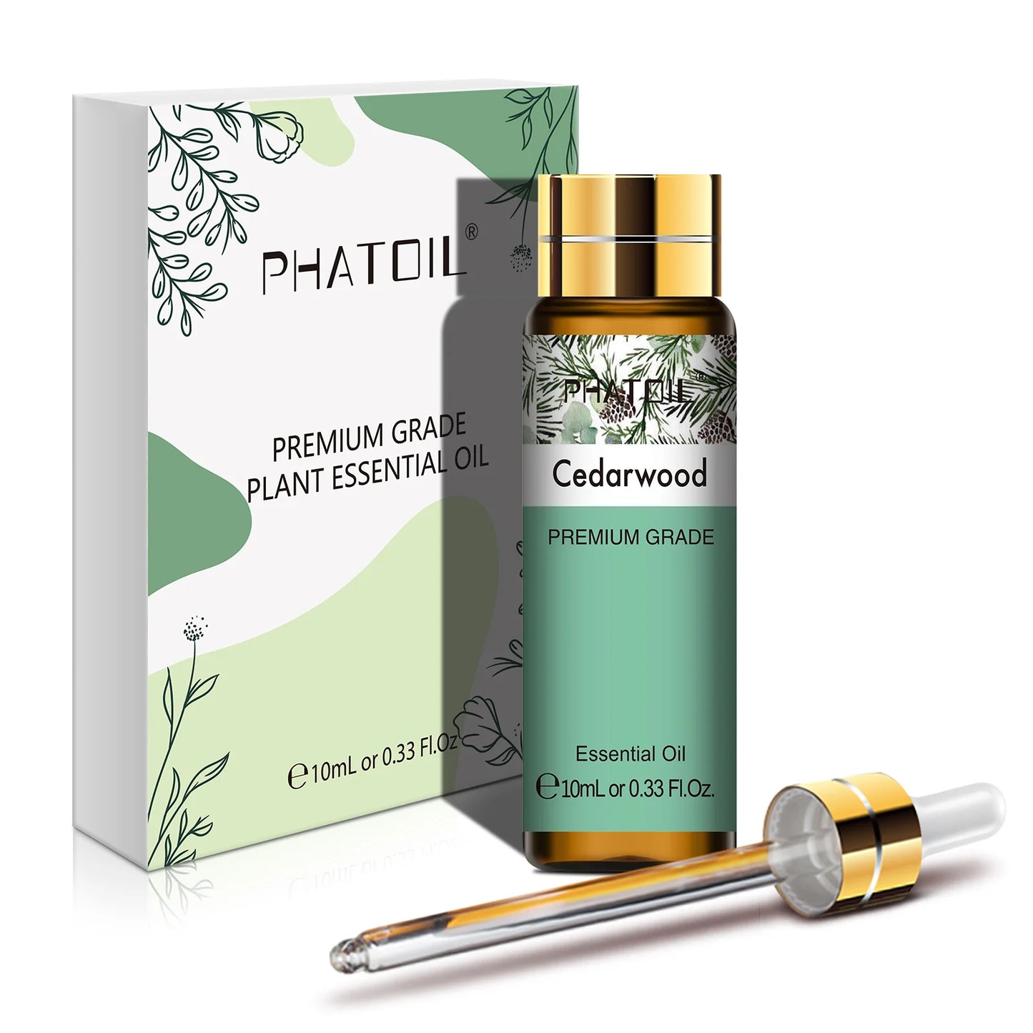 PHATOIL 10ml Sandalwood Lemon Essential Oil Pure Natural Frankincense Thyme Tea tree Rosemary Geranium Oils for Diffuser DIY
