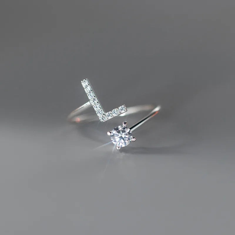 Soft ring for women, letter ring