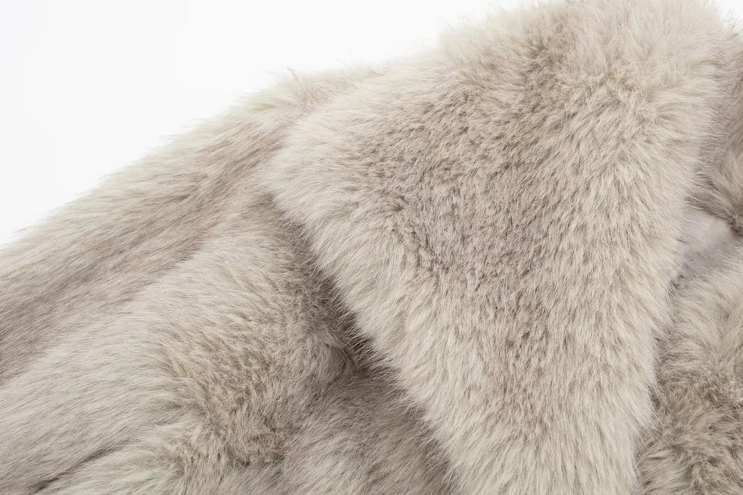 Women's Short Faux Fur Long Sleeve Coat