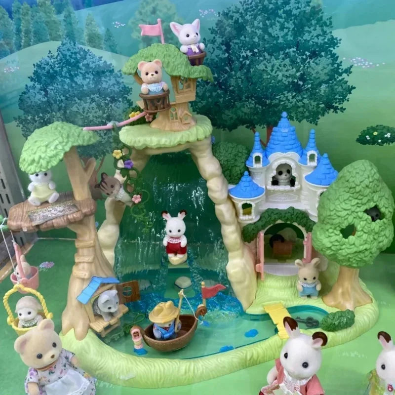 Simulation Forest Reindeer Family Doll Kawaii Cute Doll Forest Exploration Kids Model Toys Room Ornament Birthday Gift For Girls
